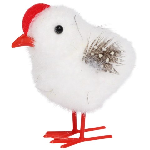KURCZAK 8CM KURCZACZEK WIELKANOCNY BIAŁO BRĄZOWY KACZUSZKA KURKA