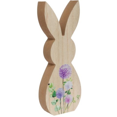ZAJĄCZEK ZAJĄC DREWNIANY KRÓLIK WIELKANOCNY z dekoracją 20 CM