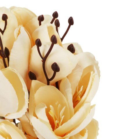 BUKIET MAGNOLII sztuczne kwiaty do wazonu KOMPOZYCJA czerwony 37 cm