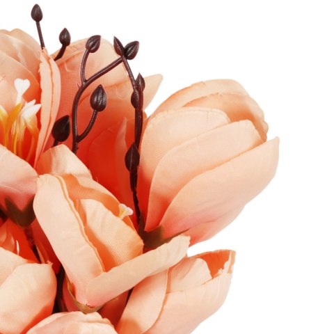 BUKIET MAGNOLII sztuczne kwiaty do wazonu KOMPOZYCJA czerwony 37 cm