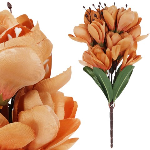 BUKIET MAGNOLII sztuczne kwiaty do wazonu KOMPOZYCJA czerwony 37 cm