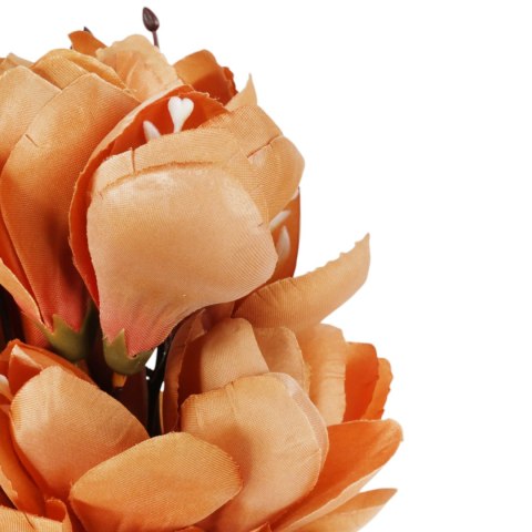 BUKIET MAGNOLII sztuczne kwiaty do wazonu KOMPOZYCJA czerwony 37 cm