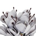 BUKIET MAGNOLII sztuczne kwiaty do wazonu KOMPOZYCJA szara 37 cm
