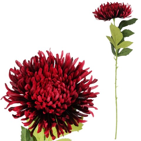 CHRYZANTEMA KWIAT SZTUCZNY do wazonu bordowa 64 cm