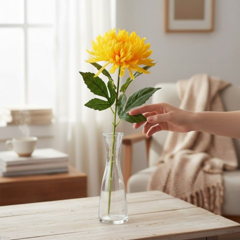 CHRYZANTEMA KWIAT SZTUCZNY do wazonu żółta 64 cm