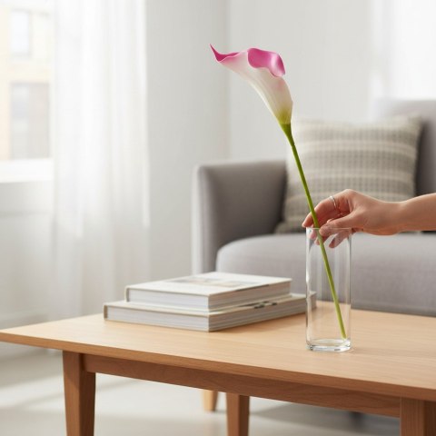 KALIA CALLA SILIKON GAŁĄZKA SZTUCZNA fioletowa 67 cm