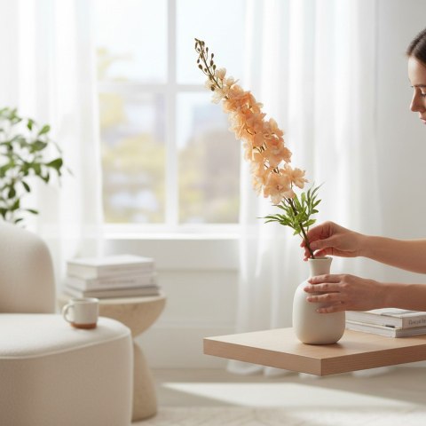 OSTRÓŻKA DELPHINIUM sztuczne kwiaty do wazonu różowa 106 cm