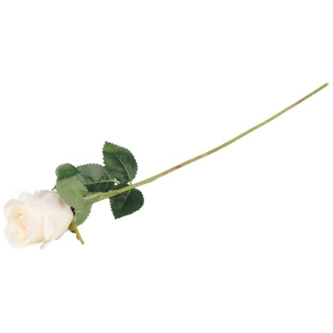 RÓŻA sztuczny kwiat do wazonu biała 52 cm