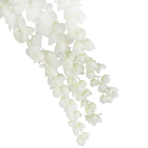 Wisteria Sztuczne Kwiaty Girlanda Glicynia Kwiaty Wiszące Balkon Taras Ślub biała