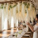 Wisteria Sztuczne Kwiaty Girlanda Glicynia Kwiaty Wiszące Balkon Taras Ślub biała