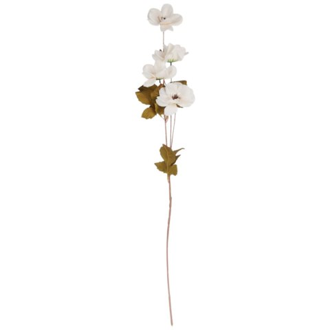 GAŁĄZKA 4 JESIENNYCH KWIATÓW do wazonu białe ANEMONY 90 cm