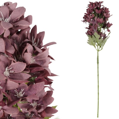 GAŁĄZKA KWIATÓW do wazonu HORTENSJA BUKIETOWA bordowa 58 cm