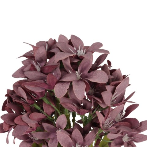 GAŁĄZKA KWIATÓW do wazonu HORTENSJA BUKIETOWA bordowa 58 cm