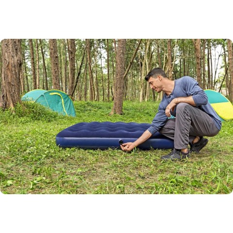 Materac dmuchany 203x152x22 cm z pompką tłokową Bestway 67003 Bestway