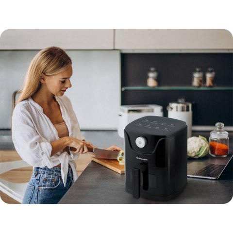 Frytkownica beztłuszczowa Air fryer Berdsen BD-654 czarna