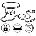 Antena wewnętrzna zewnętrzna TV ultra HD 4K Berdsen BD-955 czarna