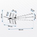 Antena zewnętrzna kierunkowa TV ultra HD 4K Berdsen BD-952