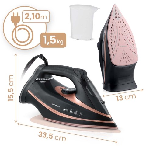 Żelazko parowe 3000W Berdsen BD-332 ceramiczna powłoka praca w pionie