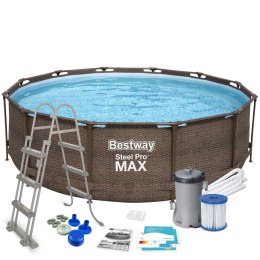 Basen ogrodowy stelażowy 366 x 100 cm zestaw 10w1 Bestway 56709 Bestway