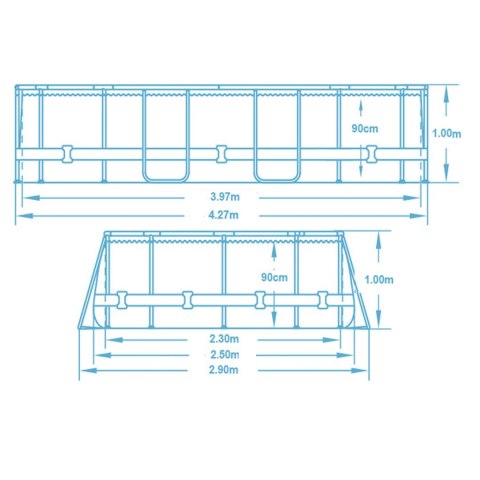 Basen ogrodowy stelażowy 427 x 250 x 100 cm 11w1 Bestway 56620 Bestway