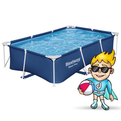 Basen ogrodowy stelażowy 259x170x61 cm zestaw 15w1 Bestway 56403N Bestway