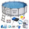 Basen ogrodowy stelażowy 396 x 122 cm 18w1 Bestway 5618W Bestway