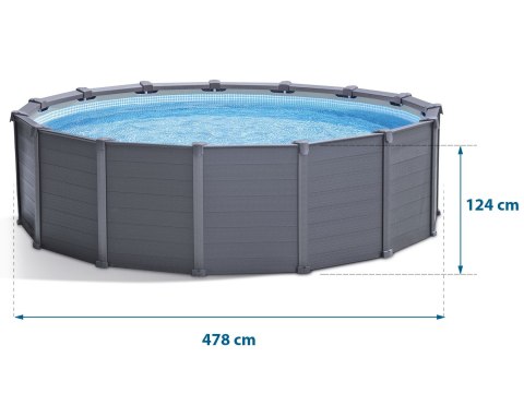 Basen ogrodowy panelowy 478 x 124 cm 12w1 INTEX 26384