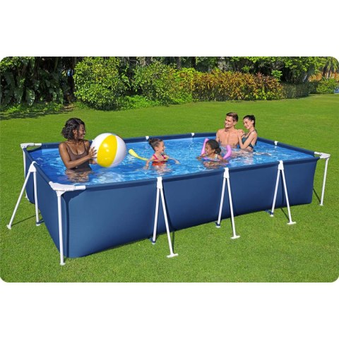 Basen ogrodowy stelażowy 400 x 211 x 81 cm 15w1 Bestway 56405N Bestway