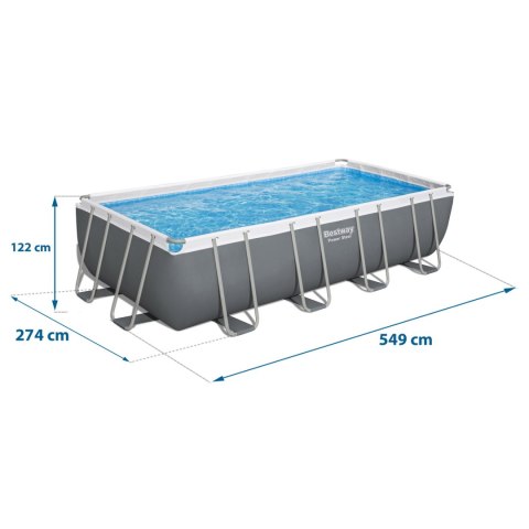 Basen ogrodowy stelażowy 549 x 274 x 122 cm 17w1 Bestway 56465 Bestway