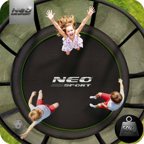 Trampolina ogrodowa 6ft/183cm z siatką zewnętrzną i drabinką Neo-Sport