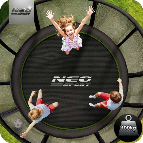 Trampolina ogrodowa 8ft/252cm z siatką zewnętrzną i drabinką Neo-Sport