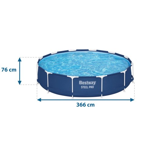 Basen ogrodowy stelażowy 366 x 76 cm 16w1 Bestway 56681 Bestway
