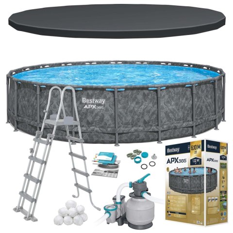 Basen ogrodowy stelażowy 610 x 132 cm 11w1 Bestway 561KE Bestway