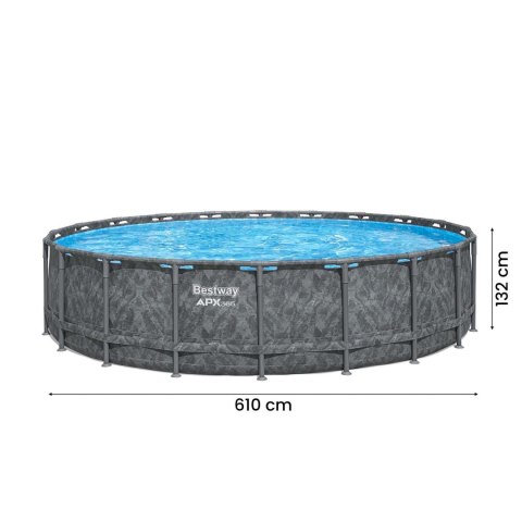 Basen ogrodowy stelażowy 610 x 132 cm 11w1 Bestway 561KE Bestway