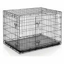 Metalowa klatka kennelowa kojec dla psa + legowisko 107 x 71 x 77 cm PH-202