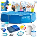 Basen ogrodowy stelażowy 305 x 76 cm 15w1 INTEX 28202 + maszynka do baniek GRATIS INTEX
