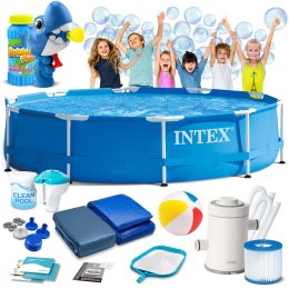 Basen ogrodowy stelażowy 305 x 76 cm 15w1 INTEX 28202 + maszynka do baniek GRATIS INTEX