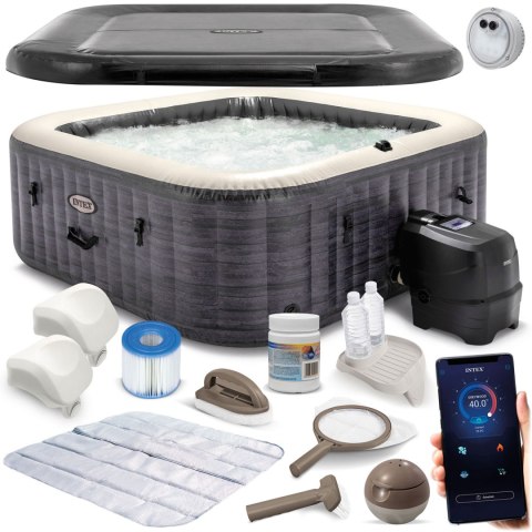 Dmuchane SPA z hydromasażem 4 osobowe INTEX 28450 + Generator chloru INTEX