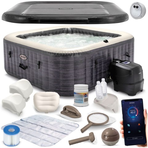 Dmuchane SPA z hydromasażem 6 osobowe INTEX 28452 Hydromasaż 28452NP LED APLIKACJA INTEX