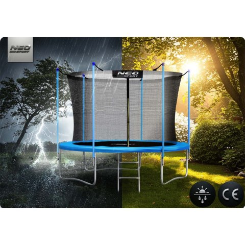 Trampolina ogrodowa 8ft/252cm siatka wewnętrzna i drabinką Neo-Sport
