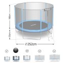 Trampolina ogrodowa 8ft/252cm siatka zewnętrzna i drabinką Neo-Sport