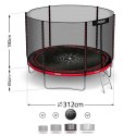 Trampolina ogrodowa 10ft/312cm z siatką zewnętrzną i drabinką Neo-Sport Neo-Sport