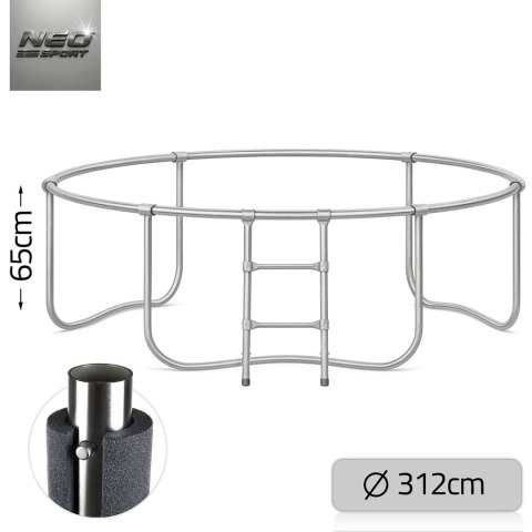 Trampolina ogrodowa 10ft/312cm z siatką zewnętrzną i drabinką Neo-Sport Neo-Sport