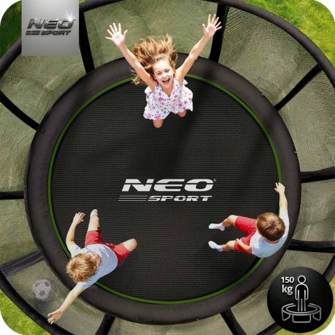 Trampolina ogrodowa 12ft/374cm z siatką zewnętrzną i drabinką Neo-Sport Neo-Sport