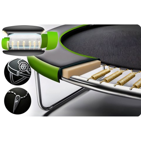 Trampolina ogrodowa 12ft/374cm z siatką zewnętrzną i drabinką Neo-Sport Neo-Sport
