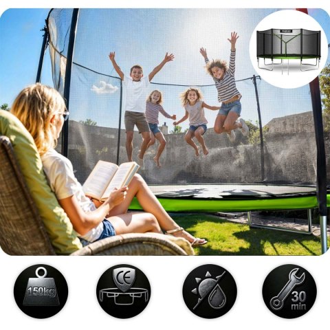 Trampolina ogrodowa 12ft/374cm z siatką zewnętrzną i drabinką Neo-Sport Neo-Sport