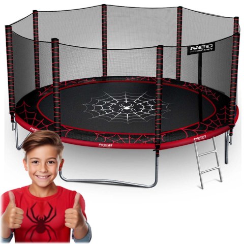 Trampolina ogrodowa 13ft/404cm z siatką zewnętrzną i drabinką Neo-Sport Neo-Sport