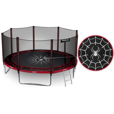 Trampolina ogrodowa 13ft/404cm z siatką zewnętrzną i drabinką Neo-Sport Neo-Sport