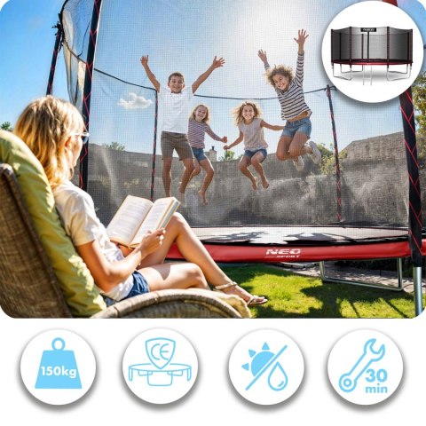 Trampolina ogrodowa 13ft/404cm z siatką zewnętrzną i drabinką Neo-Sport Neo-Sport