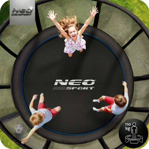 Trampolina ogrodowa 13ft/404cm z siatką zewnętrzną i drabinką Neo-Sport Neo-Sport